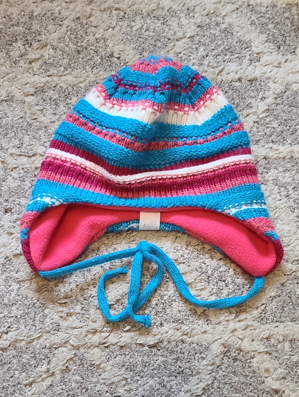 10 for $25 - Jupa Sports Girls XS (2-5 years) Blue & Pink Knit Winter Hat